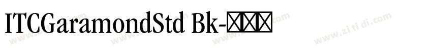 ITCGaramondStd Bk字体转换